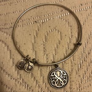 Alex and ani silver Infiniti charm bangle bracelet